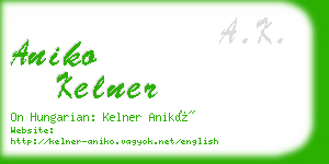 aniko kelner business card